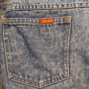 Vintage Acid Wash Bonjour Blue Denim Jeans